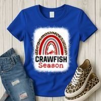 Bleached Craw Fish Season Leopard Crawfish Boil Lobster Great Gift Women's T-Shirt thumb 3