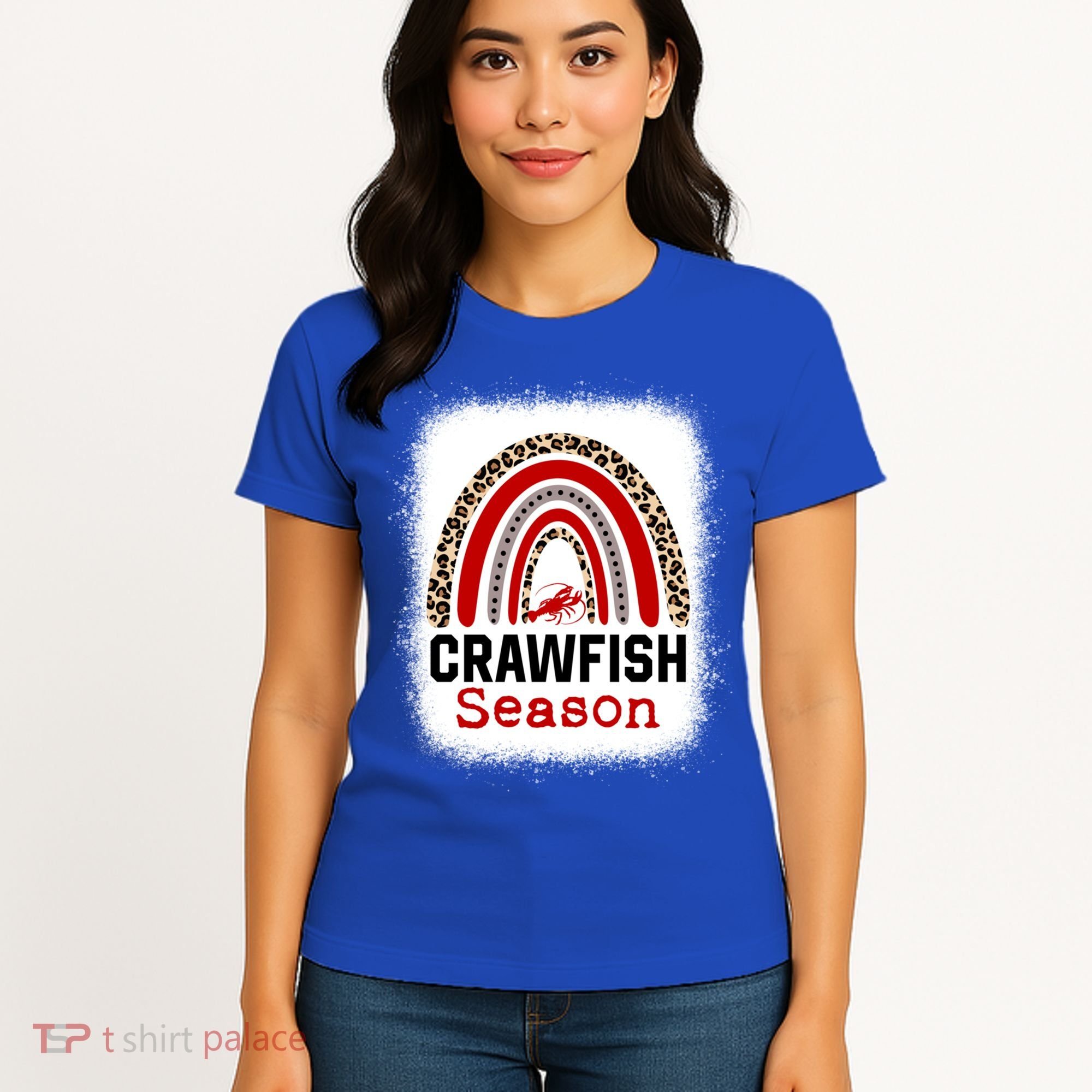 Bleached Craw Fish Season Leopard Crawfish Boil Lobster Great Gift Women's T-Shirt