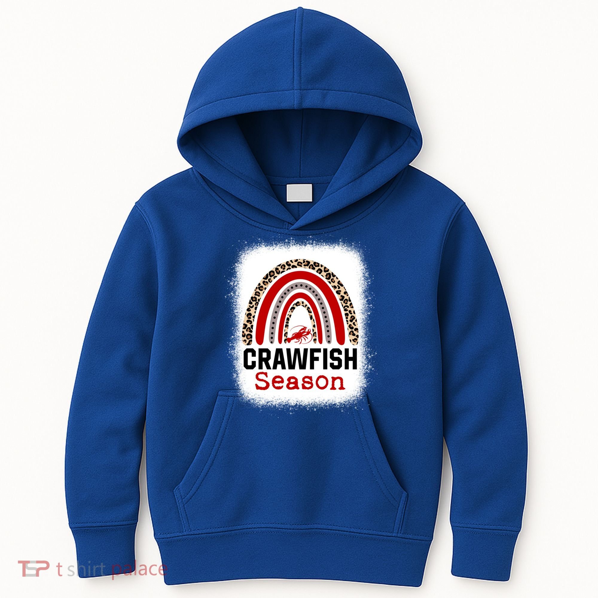Bleached Craw Fish Season Leopard Crawfish Boil Lobster Great Gift Kids Hoodie