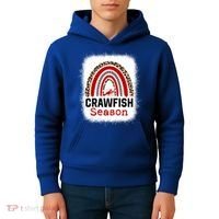 Bleached Craw Fish Season Leopard Crawfish Boil Lobster Great Gift Kids Hoodie thumb 4