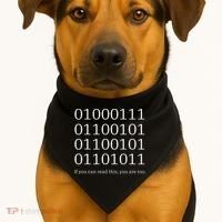 Binary Code Funny Computer Science Programmer Coding USA-Made Doggie Bandana thumb 1