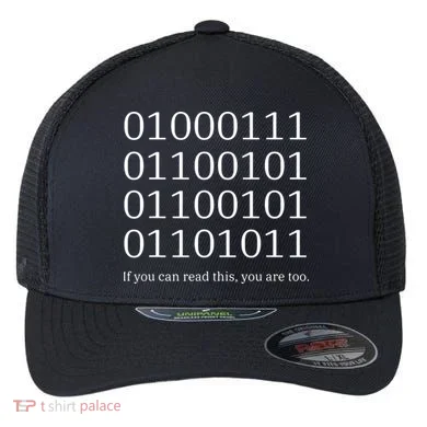 Binary Code Funny Computer Science Programmer Coding Flexfit Unipanel Trucker Cap