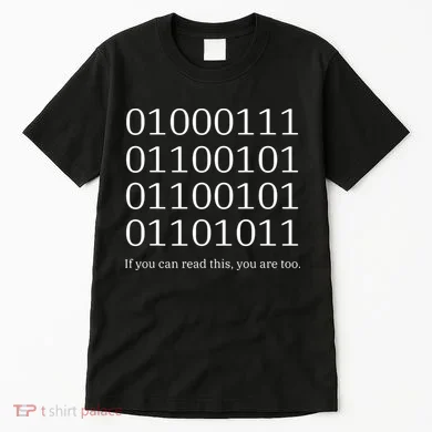 Binary Code Funny Computer Science Programmer Coding Tall T-Shirt