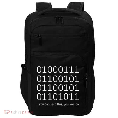 Binary Code Funny Computer Science Programmer Coding Impact Tech Backpack