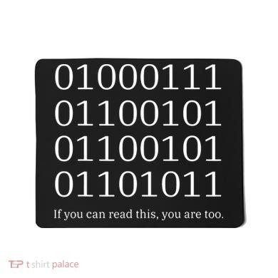 Binary Code Funny Computer Science Programmer Coding Mousepad