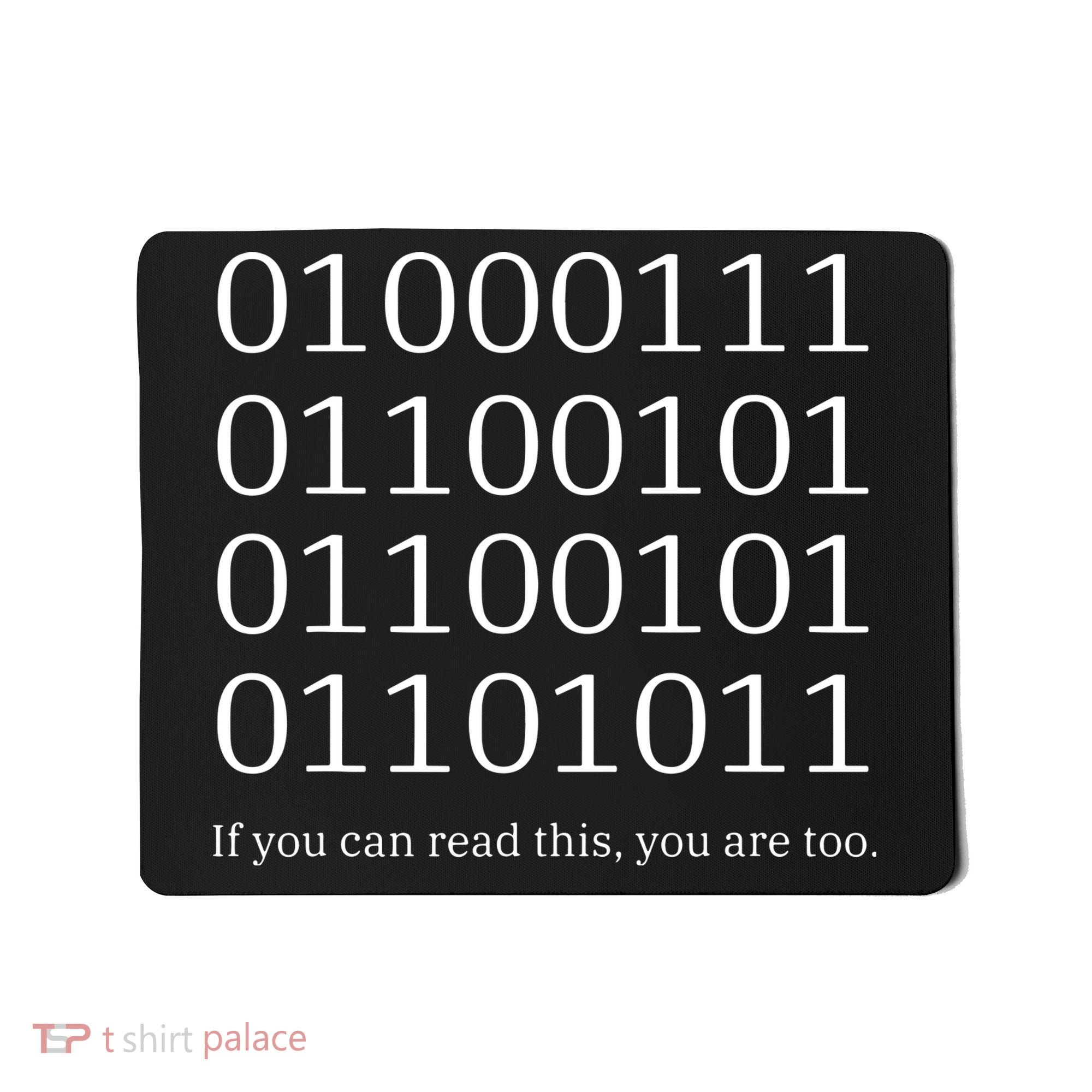 Binary Code Funny Computer Science Programmer Coding Mousepad