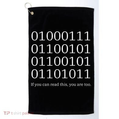 Binary Code Funny Computer Science Programmer Coding Golf Towel