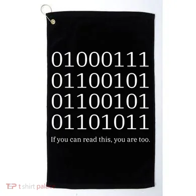 Binary Code Funny Computer Science Programmer Coding Golf Towel