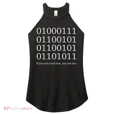 Binary Code Funny Computer Science Programmer Coding Women's Perfect Tri Rocker Tank
