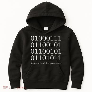 Binary Code Funny Computer Science Programmer Coding Kids Hoodie