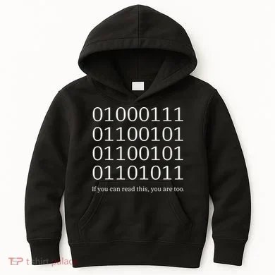 Binary Code Funny Computer Science Programmer Coding Kids Hoodie