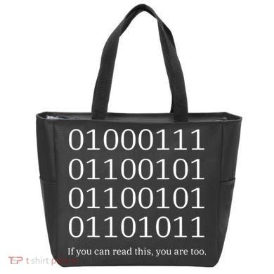 Binary Code Funny Computer Science Programmer Coding Tote Bag