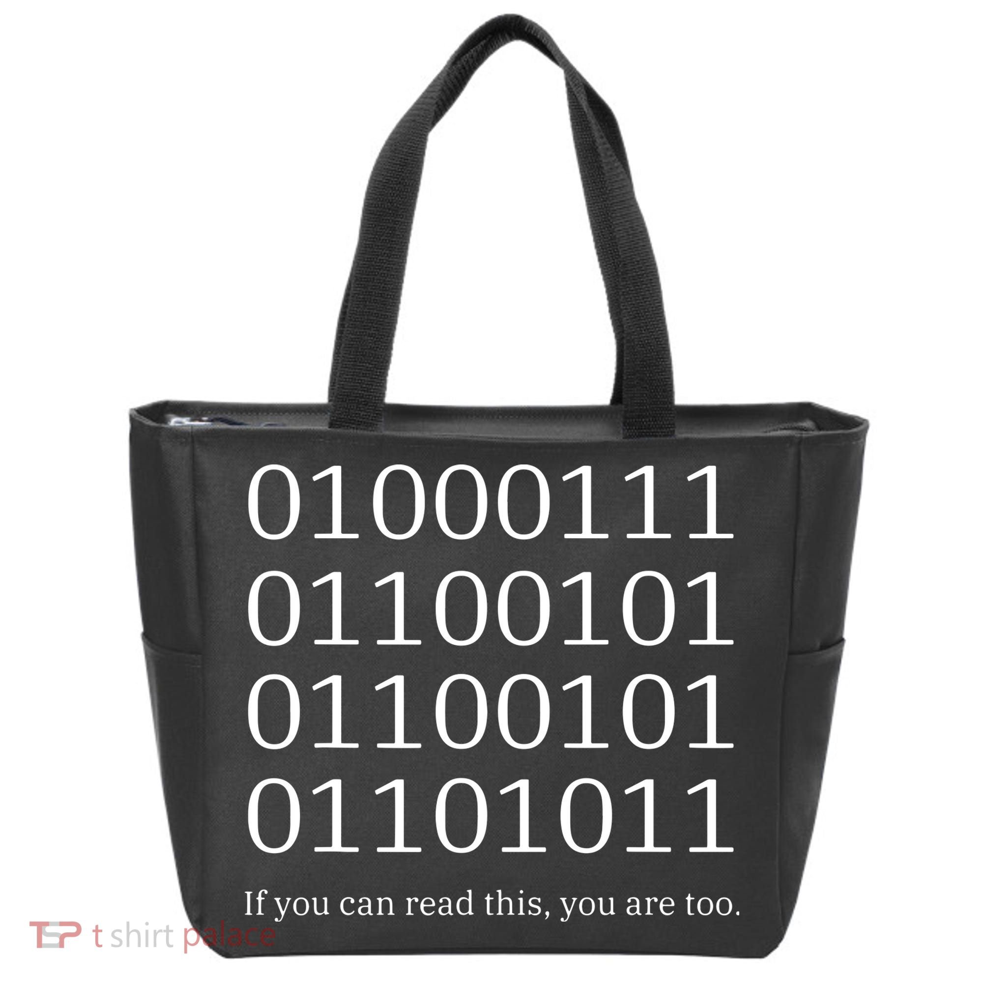 Binary Code Funny Computer Science Programmer Coding Tote Bag