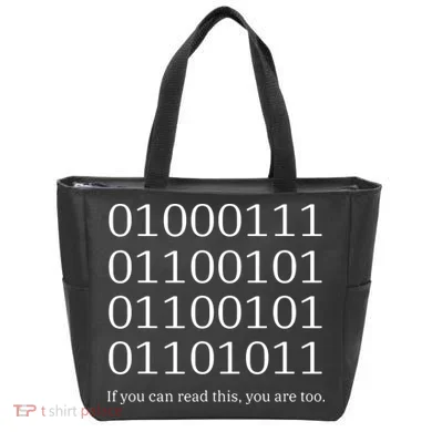 Binary Code Funny Computer Science Programmer Coding Tote Bag