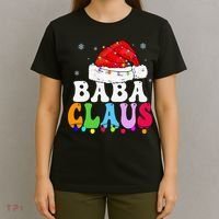 Baba Claus Funny Xmas Family Matching Grandma Christmas T-Shirt thumb 4