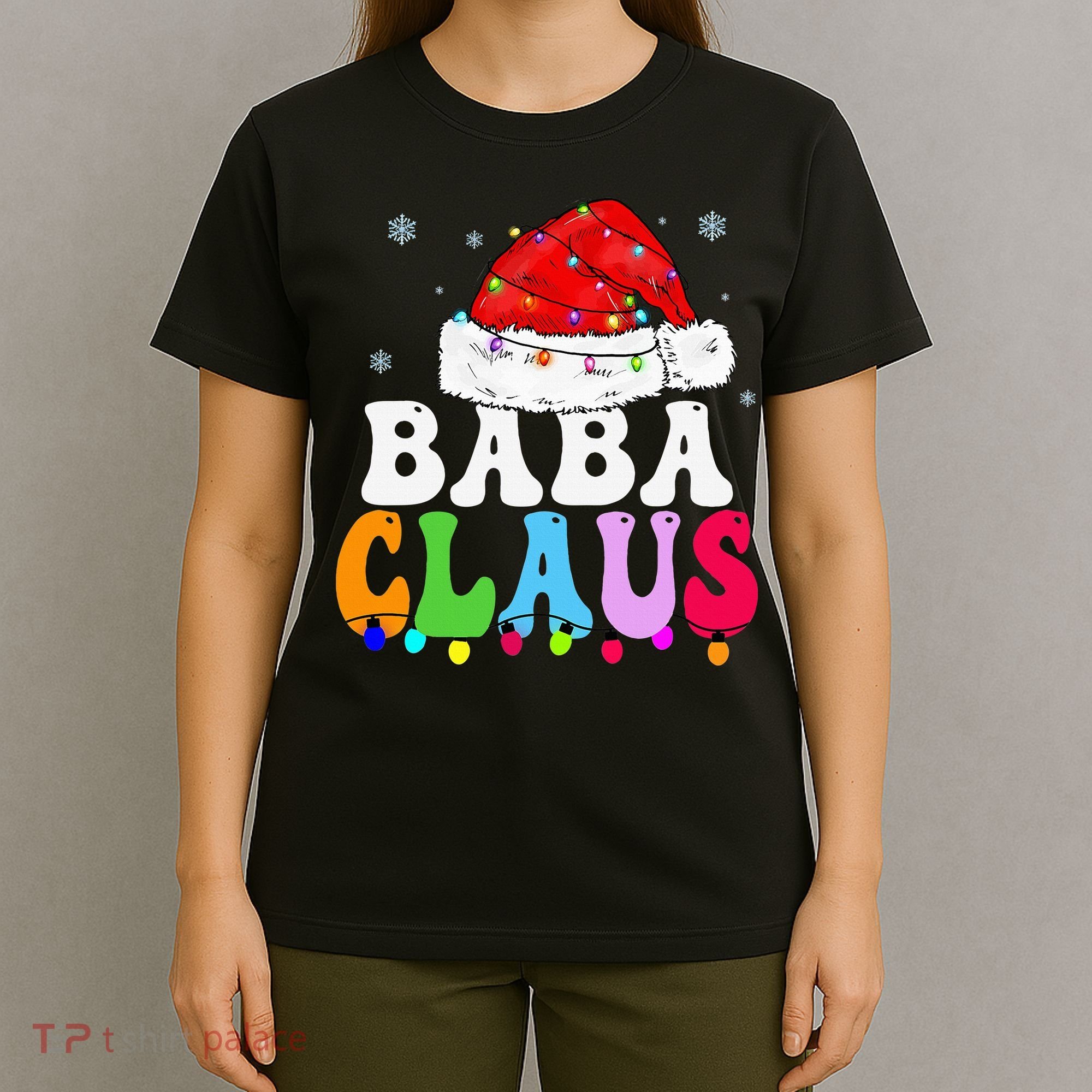 Baba Claus Funny Xmas Family Matching Grandma Christmas T-Shirt