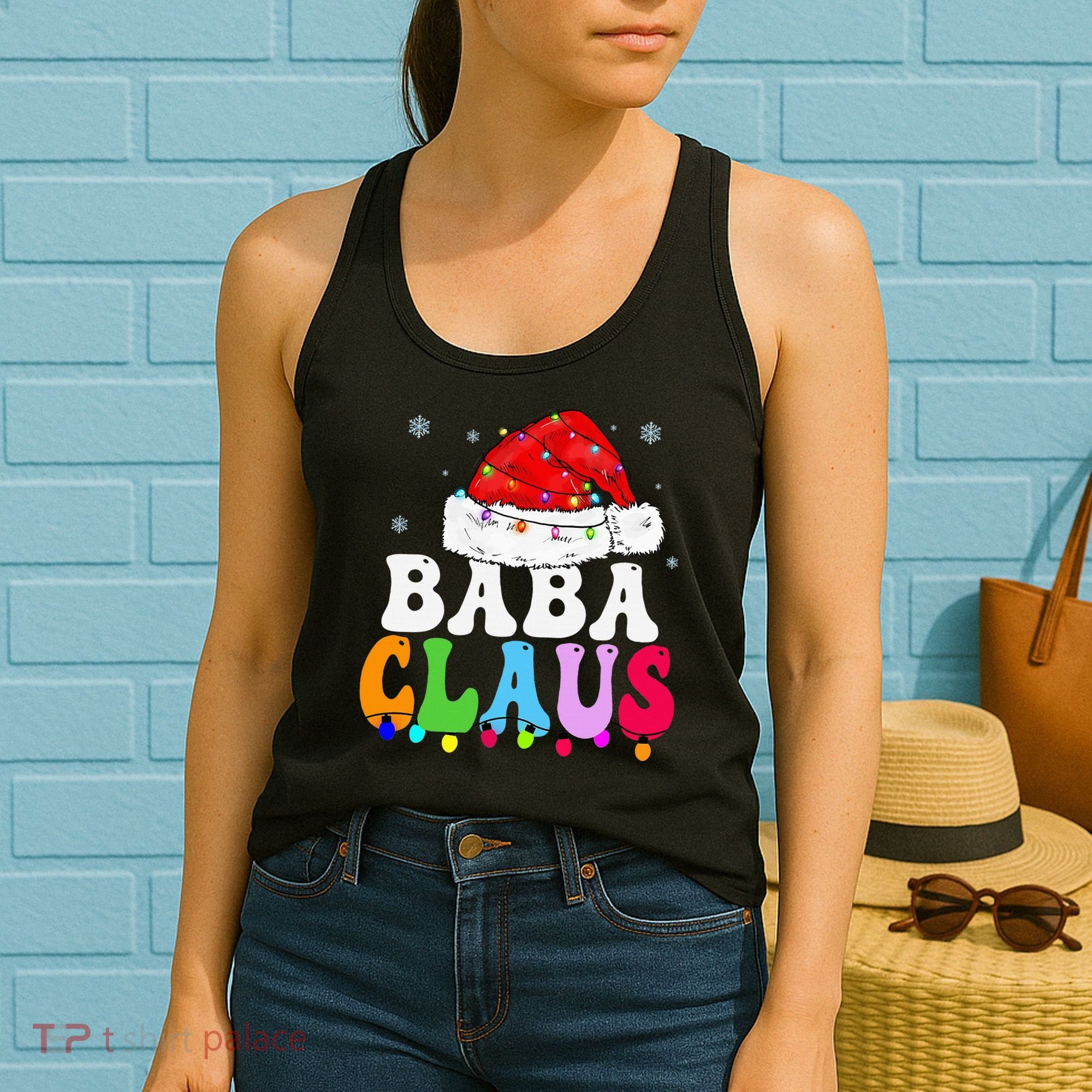 Baba Claus Funny Xmas Family Matching Grandma Christmas Women's Tank Top