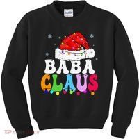 Baba Claus Funny Xmas Family Matching Grandma Christmas Kids Sweatshirt thumb 0