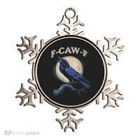 Black Crow F-Caw-F Funny Bird Moon Ornament thumb 0
