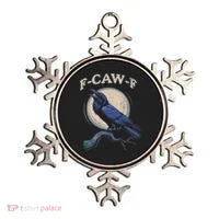 Black Crow F-Caw-F Funny Bird Moon Ornament thumb 0