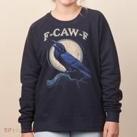 Black Crow F-Caw-F Funny Bird Moon Women's Sweatshirt thumb 0