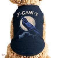 Black Crow F-Caw-F Funny Bird Moon Doggie Tank thumb 0