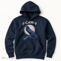 Black Crow F-Caw-F Funny Bird Moon Hoodie thumb 0
