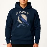 Black Crow F-Caw-F Funny Bird Moon Hoodie thumb 2