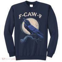 Black Crow F-Caw-F Funny Bird Moon Sweatshirt thumb 0