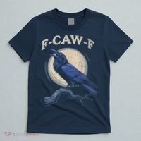 Black Crow F-Caw-F Funny Bird Moon T-Shirt thumb 5