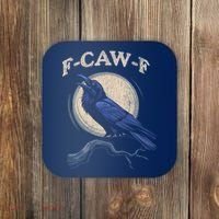Black Crow F-Caw-F Funny Bird Moon Coaster thumb 0