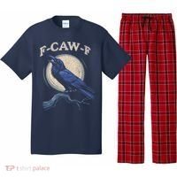 Black Crow F-Caw-F Funny Bird Moon Pajama Set thumb 0