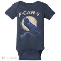 Black Crow F-Caw-F Funny Bird Moon Baby Bodysuit thumb 0