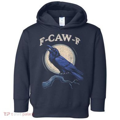 Black Crow F-Caw-F Funny Bird Moon Toddler Hoodie