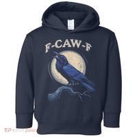 Black Crow F-Caw-F Funny Bird Moon Toddler Hoodie thumb 0