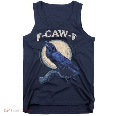 Black Crow F-Caw-F Funny Bird Moon Tank Top