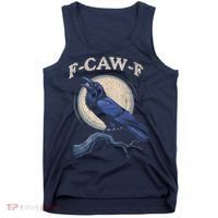 Black Crow F-Caw-F Funny Bird Moon Tank Top thumb 0