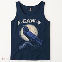 Black Crow F-Caw-F Funny Bird Moon Tank Top thumb 2