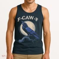 Black Crow F-Caw-F Funny Bird Moon Tank Top thumb 3