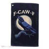 Black Crow F-Caw-F Funny Bird Moon Golf Towel thumb 0