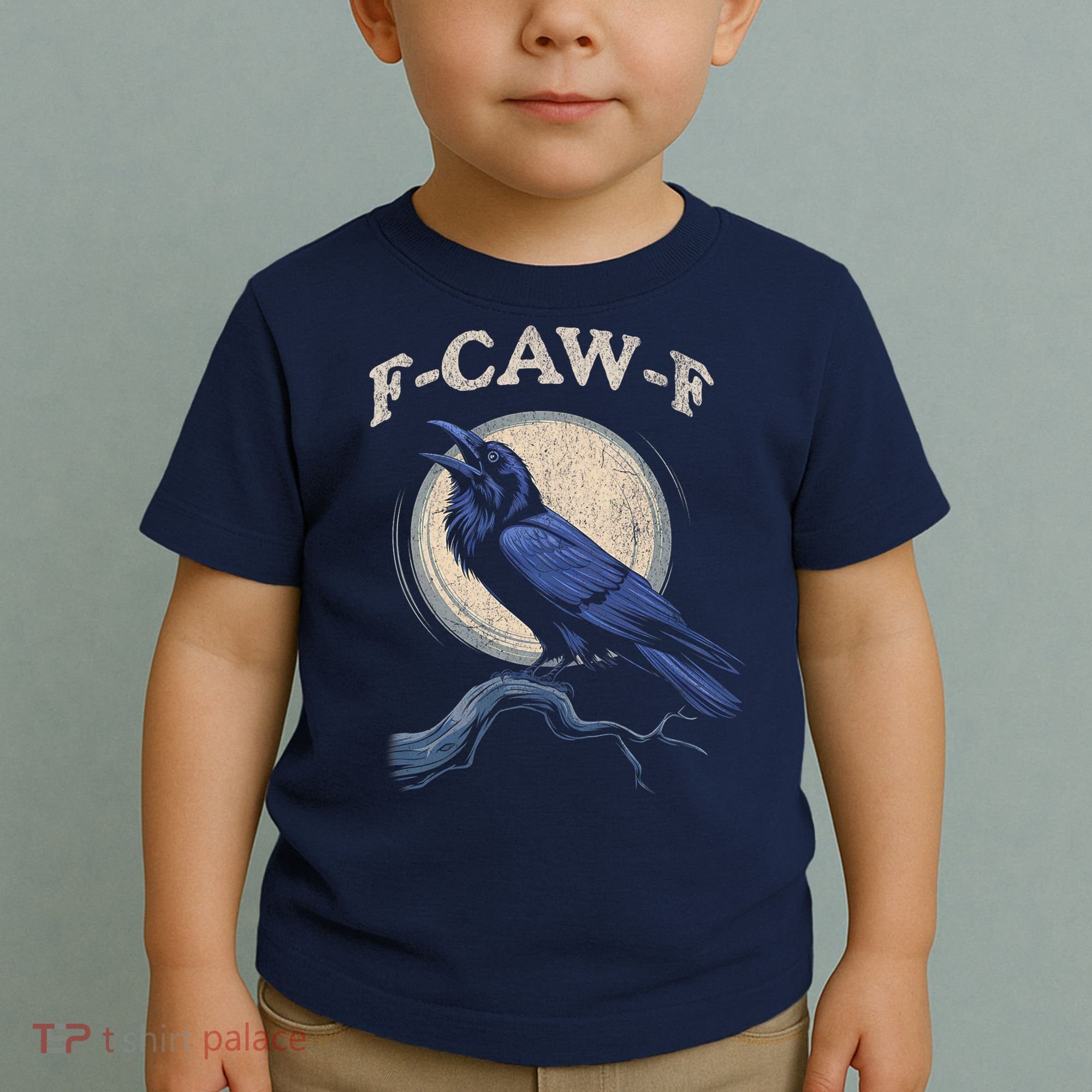 Black Crow F-Caw-F Funny Bird Moon Toddler T-Shirt