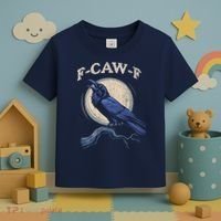 Black Crow F-Caw-F Funny Bird Moon Toddler T-Shirt thumb 3