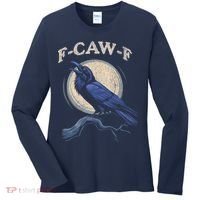 Black Crow F-Caw-F Funny Bird Moon Women's Long Sleeve Shirt thumb 0