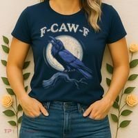 Black Crow F-Caw-F Funny Bird Moon Women's T-Shirt thumb 2