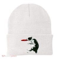 Border Collie Frisbee Graphic Sheepdog Print Gift Beanie thumb 0