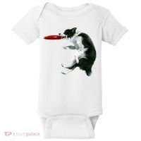 Border Collie Frisbee Graphic Sheepdog Print Gift Baby Bodysuit thumb 0
