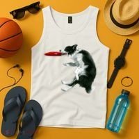 Border Collie Frisbee Graphic Sheepdog Print Gift Tank Top thumb 4