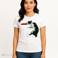 Border Collie Frisbee Graphic Sheepdog Print Gift Women's T-Shirt thumb 4