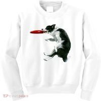 Border Collie Frisbee Graphic Sheepdog Print Gift Kids Sweatshirt thumb 0