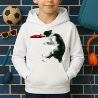 Border Collie Frisbee Graphic Sheepdog Print Gift Kids Hoodie thumb 2